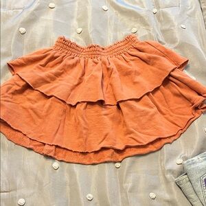 Aerie Terracotta Layered Skater Skirt
